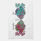 Twee radionavontuurlijk vispaar zeer uniek theedoek (Verticaal)