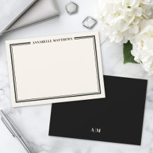 Twee rand minimalistische naammonogram