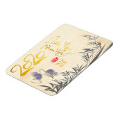 Twee Ratten Bamboe Vietnamees Nieuwjaar 2020 VFM Magneet (Linkerzijde)