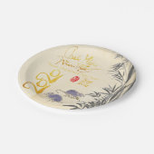 Twee Ratten Bamboe Vietnamese Nieuwjaar 2020 Party Papieren Bordje (Gekanteld)