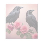 Twee raven en Rozen Notitieblok (Voorkant)