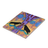 Twee Ravens zitten en reflecteren op de levenskera Tegeltje (Zijkant)