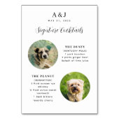 Twee Recept en Foto's Trouwhandtekening Drink Menu Kaart (Achterkant)