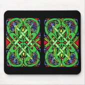Twee Rechthoekige Ierse Keltische Knoop Design op Muismat (Voorkant)
