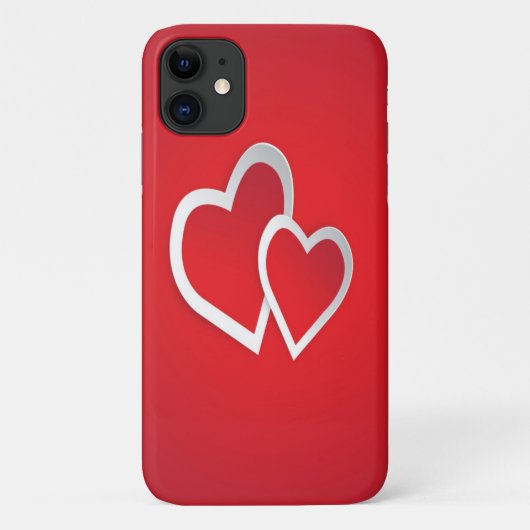 Twee Red Hearts iPhone/iPad-draagtas Case-Mate iPhone Case (Achterkant)