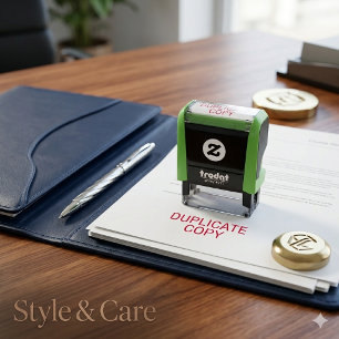 Twee regels GE PERSONALISEERDE kopie Zelfinktende Stempel