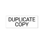 Twee regels GEDEDUPLICEERDE KOPY Persoonlijk Rubberstempel (Gestempeld)