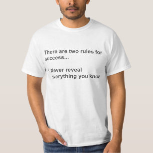Twee regels voor het behalen van succes t-shirt