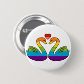 Twee regenboogscheuren ronde button 5,7 cm (Voorkant /achterkant)