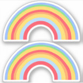 Twee regenboogvormige Stickers (Voorkant)