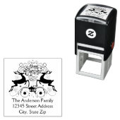 Twee rendieren kerst - Zelfinkt adresstempel Zelfinktende Stempel (In situ)