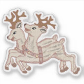 Twee rendieren sticker (Voorkant)