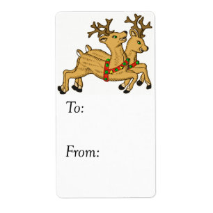 Twee rendierlijk  Label