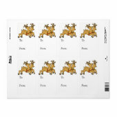 Twee rendierlijk  Label (Full Sheet)