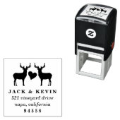 Twee retouradressen  zelfinktende stempel (In situ)