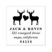 Twee retouradressen  zelfinktende stempel (Design)