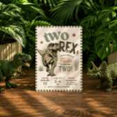 Twee Rex 2e verjaardagsuitnodiging Kaart