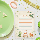 Twee-Rex Dinosaur Tijdcapsule Notitiekaart Kaart