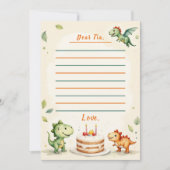 Twee-Rex Dinosaur Tijdcapsule Notitiekaart Kaart (Voorkant)