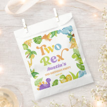 Twee Rex Dinosaurus 2e Tweede Verjaardagsfeest