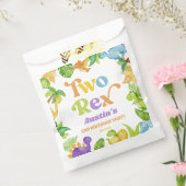 Twee Rex Dinosaurus 2e Tweede Verjaardagsfeest Bedankzakje (Gezegeld)
