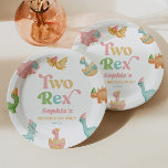 Twee Rex Dinosaurus 2e Tweede Verjaardagsfeest Papieren Bordje<br><div class="desc">Dit is een Twee Rex Dinosaurus 2e Verjaardagsfeestje Papier Borden!</div>