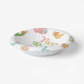 Twee Rex Dinosaurus 2e Tweede Verjaardagsfeest Papieren Kommen (Gebogen)