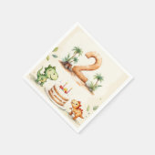 Twee-Rex Dinosaurus 2e Verjaardag Papier Servet (Hoek)