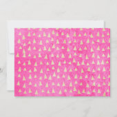 Twee-Rex Roze Dinosaurus Meisje 2e Tweede Verjaard Kaart (Achterkant)
