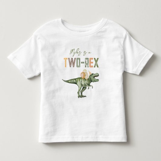 Twee-Rex verjaardagsfeest-shirt Kinder Shirts (Voorkant)