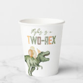 Twee-Rex verjaardagsfeestje bekers (Achterkant)