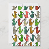 Twee rex verjaardagsuitnodigingen dinomite party k kaart (Achterkant)