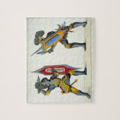 Twee ridders vechten, bord uit 'Een geschiedenis v Legpuzzel (Verticaal)