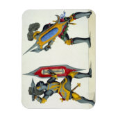 Twee ridders vechten, bord uit 'Een geschiedenis v Magneet (Verticaal)