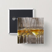 twee rijen wijn die een lucifers met een lucifers vierkante button 5,1 cm (Voorkant /achterkant)