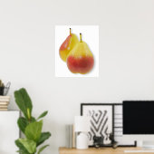 Twee rijpe peren poster (Thuiskantoor)