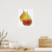 Twee rijpe peren poster (Keuken)