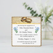 Twee ringen en een Bijbel Save the Date uitnodigin Kaart (Staand voorkant)
