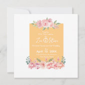 Twee ringen Save the Date Trouw Uitnodiging (Achterkant)