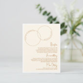 Twee ringen trouwdetails kaart (Staand voorkant)