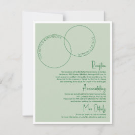 Twee ringen trouwdetails kaart