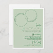 Twee ringen trouwdetails kaart (Voorkant / Achterkant)