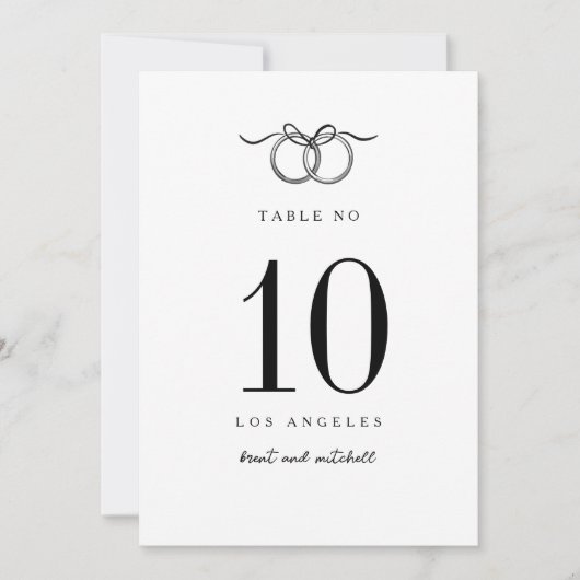 Twee Ringen vastgebonden met boog hand getrokken t Kaart (Voorkant)