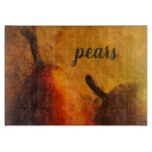 Twee ripe pear Golden Art Snijplank (Voorkant)