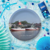 Twee rivieren, bord van Wisconsin (Feest)