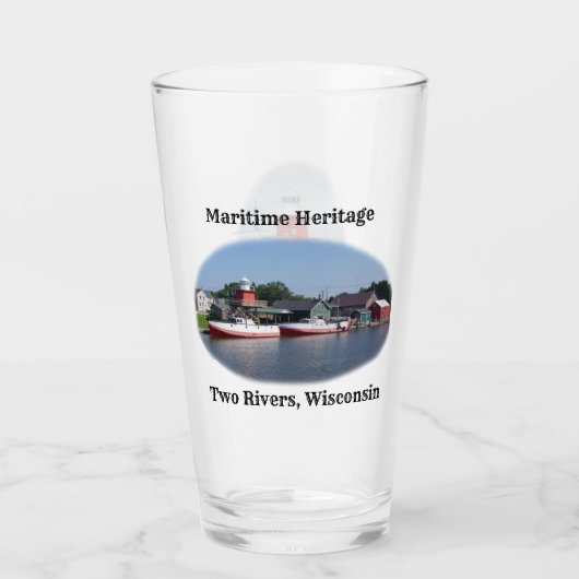 Twee rivieren, drink glas van Wisconsin (Voorkant)
