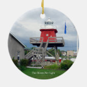 Twee rivieren, dubbelzijdig ornament van Wisconsin (Achterkant)