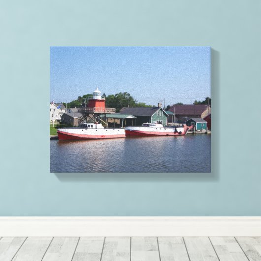 Twee rivieren, het canvasafdruk van Wisconsin Canvas Afdruk (Insitu (Houten vloer))