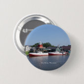 Twee rivieren, knop Wisconsin Ronde Button 5,7 Cm (Voorkant /achterkant)