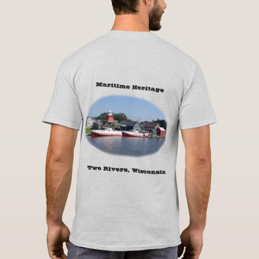 Twee rivieren met Wisconsin-shirt licht T-shirt (Achterkant)